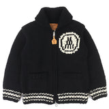 モンクレールジーニアス カナタ SWEATER ロゴ フルジップ カウチン ニット セーター ブラック 36 メンズ