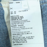 プラダ トライアングルロゴ オーガニックコットン デニム ノースリーブ ワンピース インディゴ 40 レディース