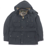バブアー URSULA WAXJACKET 襟コーデュロイ オイルド ジャケット ネイビー 34 メンズ
