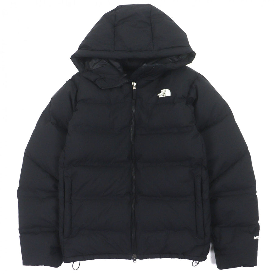 ザ・ノースフェイス Belayer Parka PERTEX ロゴ フーデッド ダブルジップアップ ダウンジャケット ブラック L メンズ