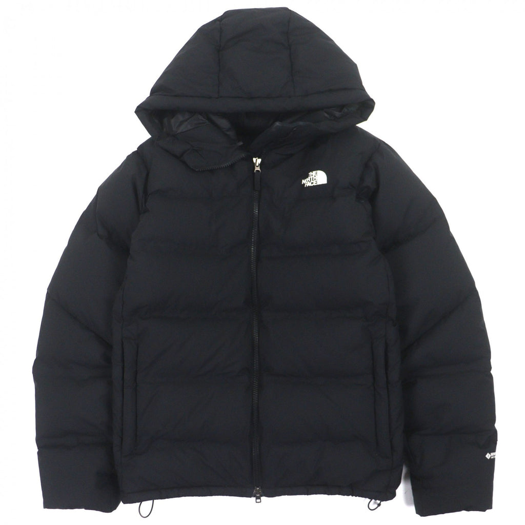 ザ・ノースフェイス Belayer Parka PERTEX ロゴ フーデッド ダブルジップアップ ダウンジャケット ブラック L メンズ