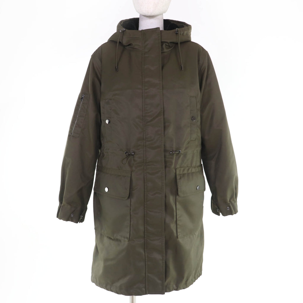 セオリー WINTER PRAKA フィッシュテール ダウンライナー付 4WAY ミリタリーコート カーキ S レディース