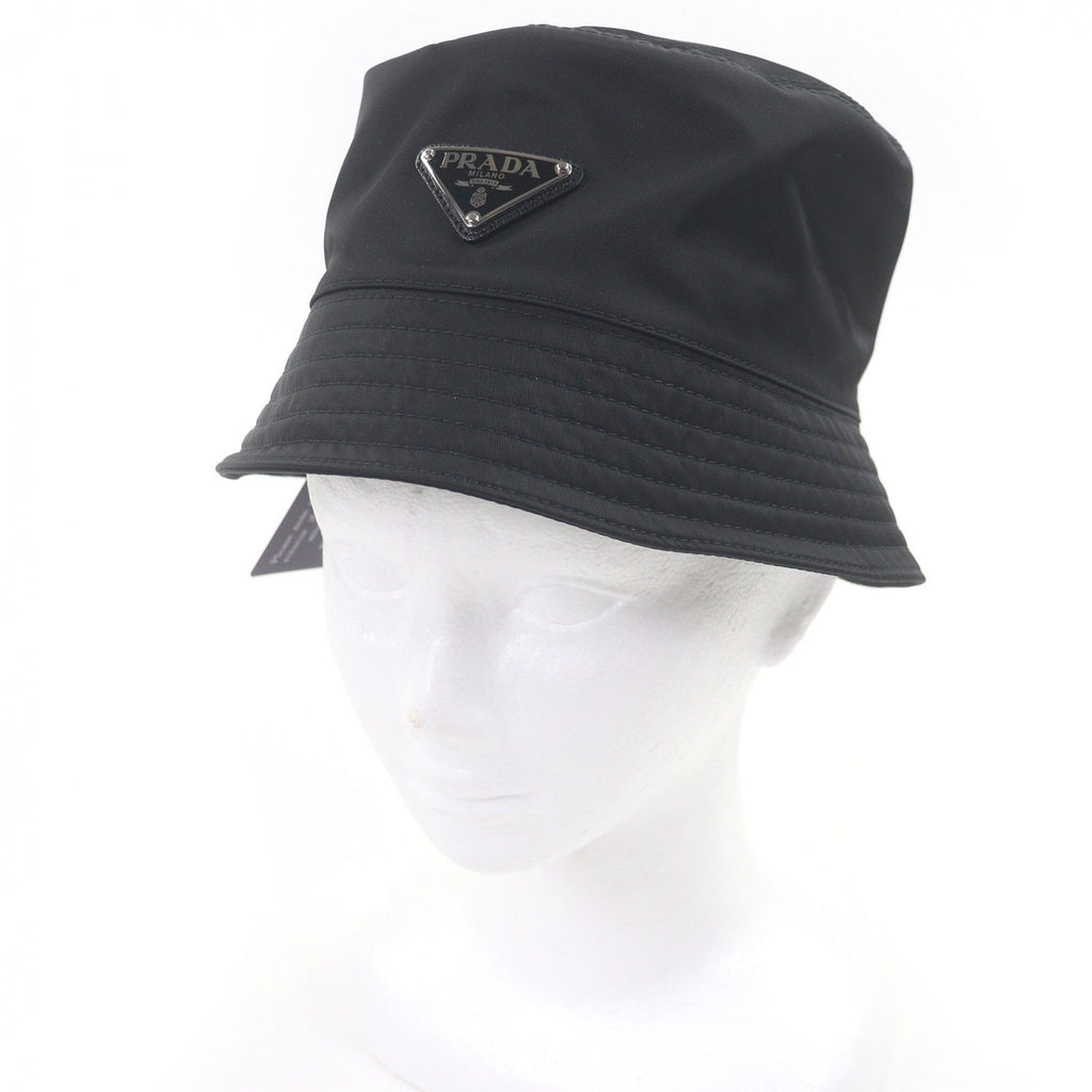 プラダ トライアングルロゴ 三角プレート Re-Nylon バケット ハット ブラック S メンズ 未使用品
