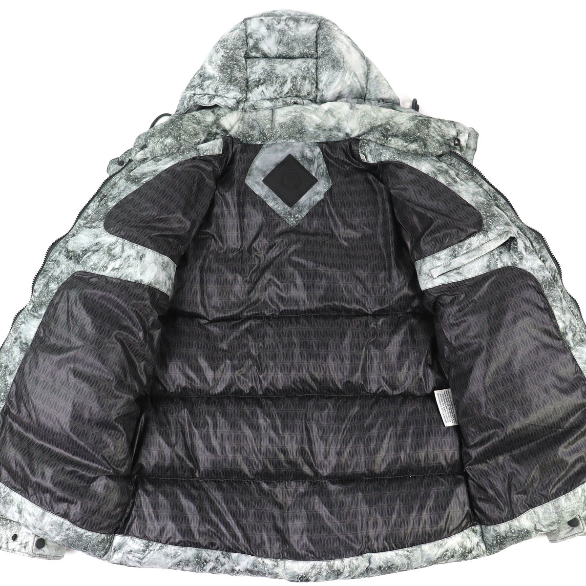モンクレール ダブリュー YAMATA White Mountaineering ホワイトマウンテニアリング 相澤陽介 ロゴワッペン ダウンジャケット グレー系 3 メンズ