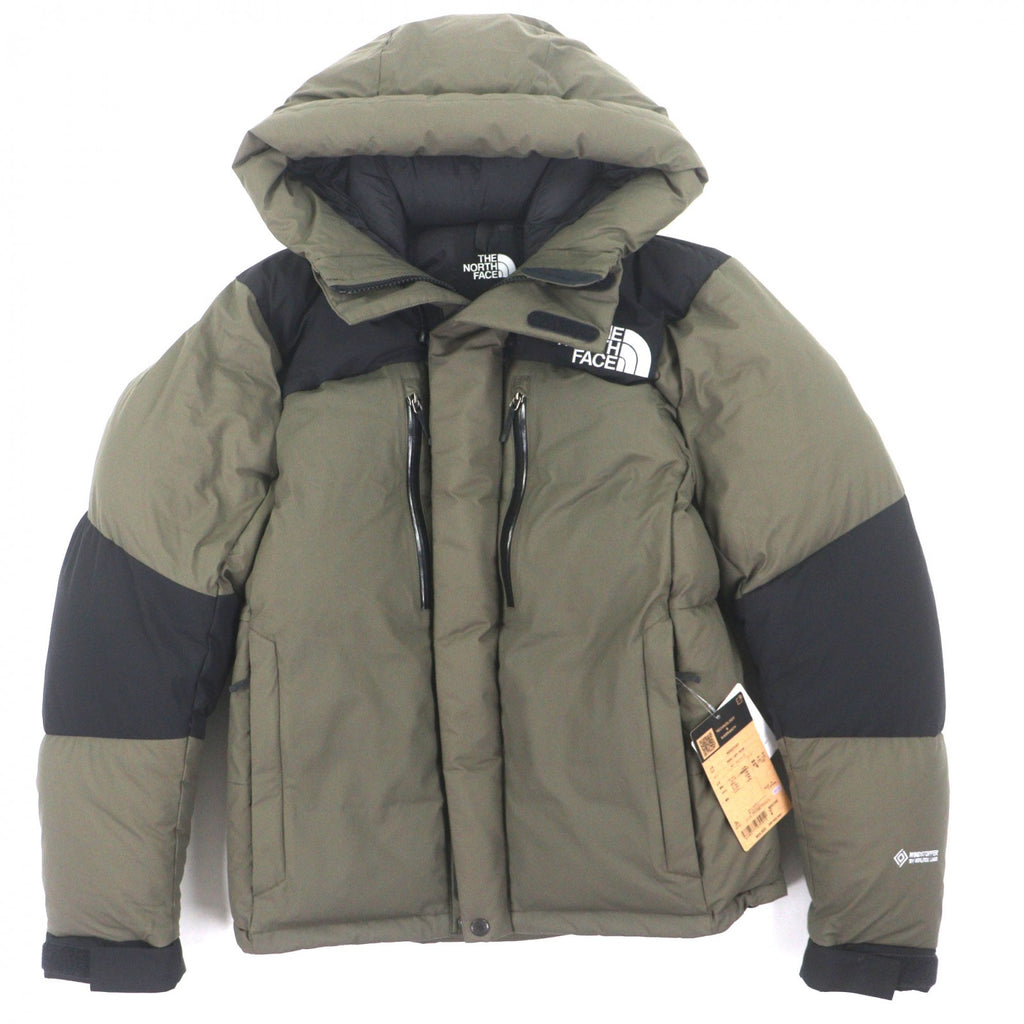 ザ・ノースフェイス Baltro Light Jacket WINDSTOPPER GORE-TEX ロゴ刺繍 フーデッド ダブルジップアップ ダウンジャケット カーキ M メンズ 未使用品