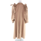 ヘンネ AMAGO COAT 肩リボン装飾 超ロング丈 コート キャメル F （レディースLサイズ相当） レディース