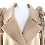 ヘンネ AMAGO COAT 肩リボン装飾 超ロング丈 コート キャメル F （レディースLサイズ相当） レディース