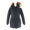 カナダグース ROSSCLAIR PARKA ファー・フード・ロゴワッペン付 ダウンコート ブラック S/P レディース