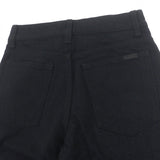 サンローランパリ レザーパッチ付き キャロットフィットウォッシュド デニムパンツ ブラック 27 メンズ