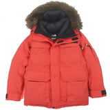 ザ・ノースフェイス Southern Cross Parka ファー付き フーデッド ダブルジップアップ ダウンジャケット オレンジ M メンズ