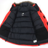 ザ・ノースフェイス Southern Cross Parka ファー付き フーデッド ダブルジップアップ ダウンジャケット オレンジ M メンズ