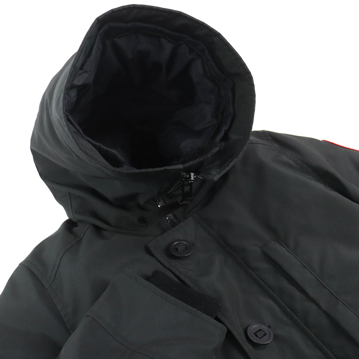 カナダグース JASPER PARKA ジャスパーパーカ ロゴワッペン WZIP フーデッド ダウンジャケット ブラック XS （日本サイズXS~S相当） メンズ