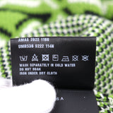 プラダ カシミア29% ロゴ刺繡 ハイネック ニット グリーン系 トライアングル柄 48 メンズ