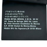 プラダ ロゴタグ リブニット帽 ニットキャップ ブルー M メンズ