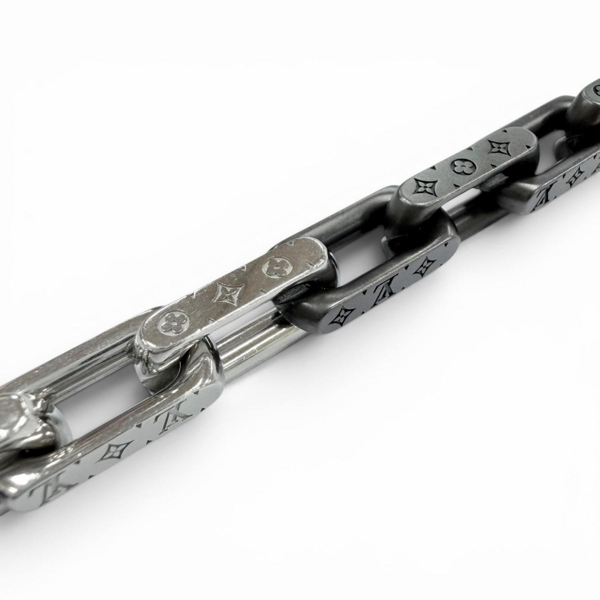 ルイヴィトン ブレスレット モノグラムチェーン 手首周り19cm ブレスレット シルバー メンズ