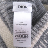 ディオール 05DWI714I007 ロゴ ケーブル編み ニットキャップ グレー U メンズ