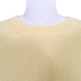 プラダ トライアングルロゴ 長袖 ニット イエロー 40 レディース