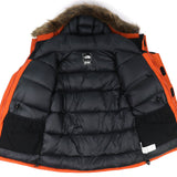 ザ・ノースフェイス SUMMIT SERIES Southern Cross Parka サザンクロスパーカ ロゴワッペン エコファー・フード付き ダウンジャケット オレンジ L メンズ