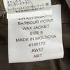 バブアー SPEY WAX JACKET レザー使い ロゴボタン付 オイルド ジャケット ダークグリーン UK8 レディース