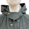 バブアー SPEY WAX JACKET レザー使い ロゴボタン付 オイルド ジャケット ダークグリーン UK8 レディース