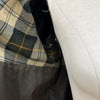 バブアー SPEY WAX JACKET レザー使い ロゴボタン付 オイルド ジャケット ダークグリーン UK8 レディース