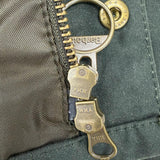 バブアー SPEY WAX JACKET レザー使い ロゴボタン付 オイルド ジャケット ダークグリーン UK8 レディース