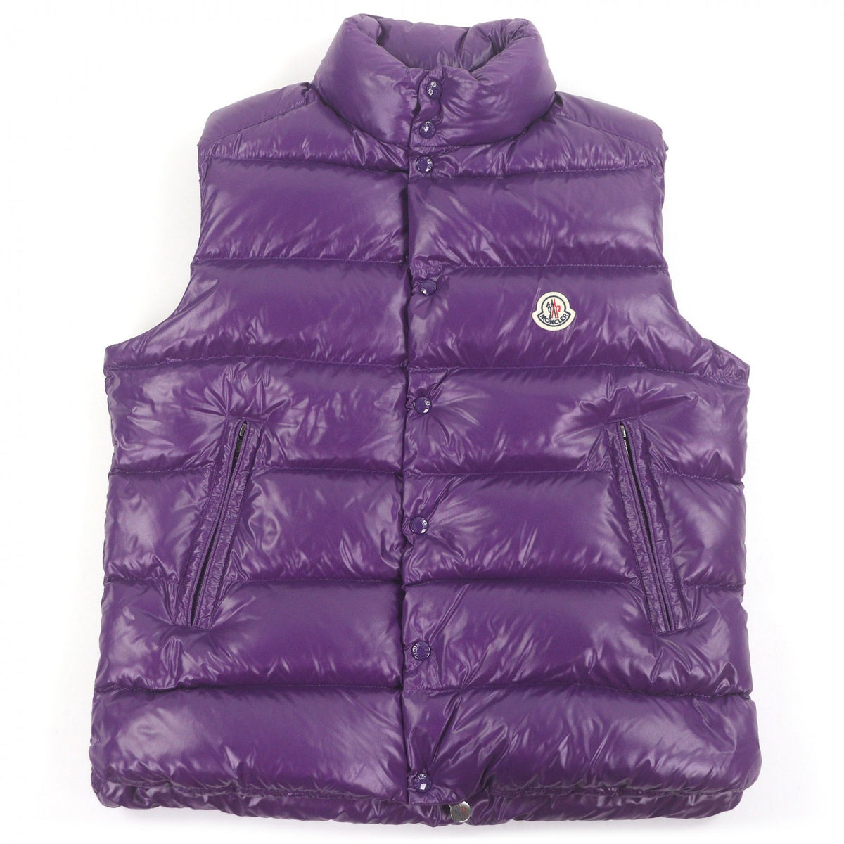 モンクレール TIBB GILET ロゴワッペン付き ダウンベスト パープル 3 メンズ