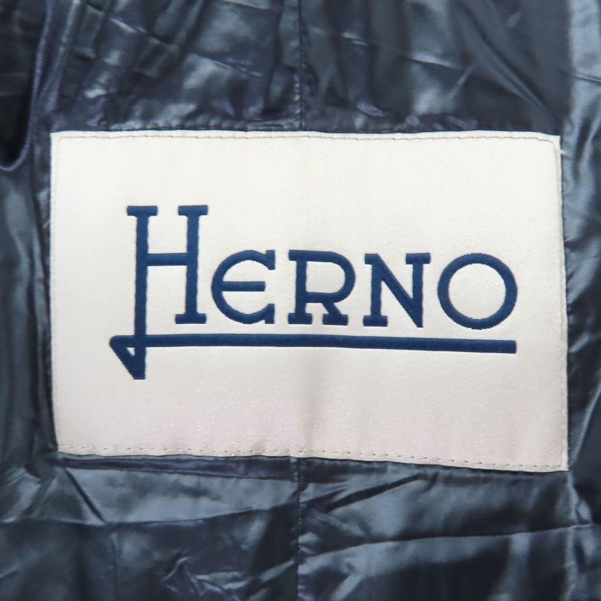 ヘルノ ロロピアーナ社製生地使用 フォックスファー付 スタンドカラー ZIP UP ダウンコート ブラック 40 レディース