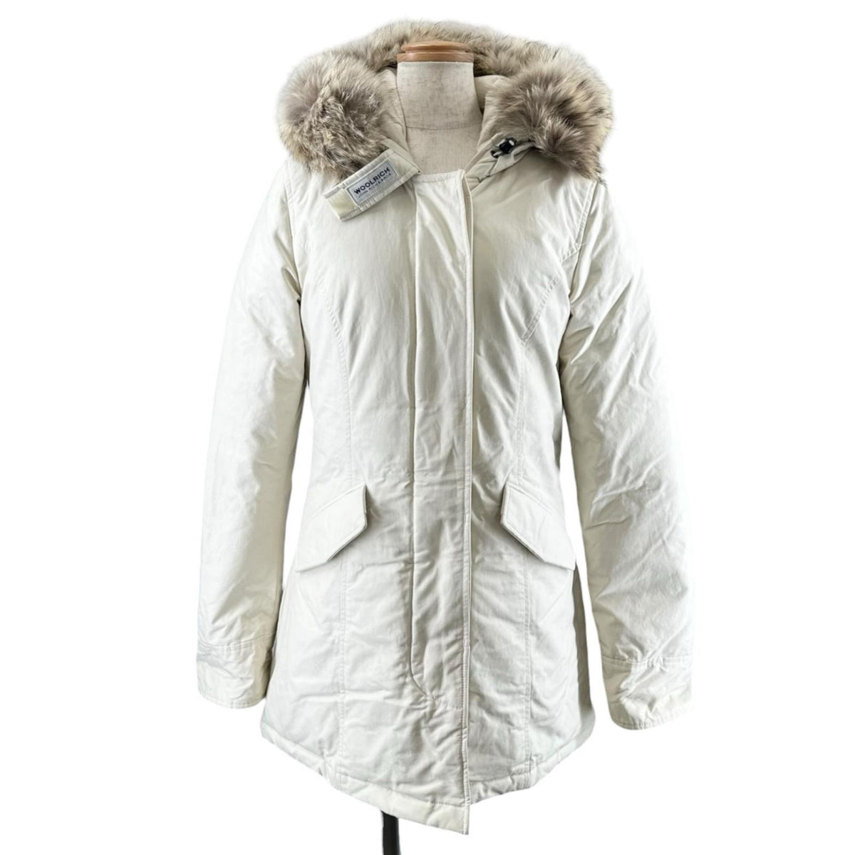 ウールリッチ LUXURY ARCTIC PARKA ファー付 ダウンジャケット アイボリー S レディース