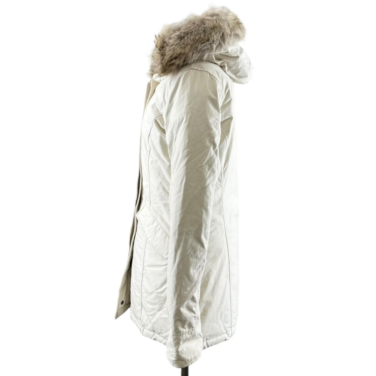 ウールリッチ LUXURY ARCTIC PARKA ファー付 ダウンジャケット アイボリー S レディース