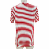 プラダ トライアングルロゴ ボーダー柄 半袖Ｔシャツ レッド XS レディース 未使用品