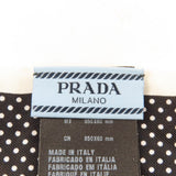 プラダ プリントシルクツイル スキニースカーフ リップ ドット柄 スカーフ ホワイト 850×60mm レディース