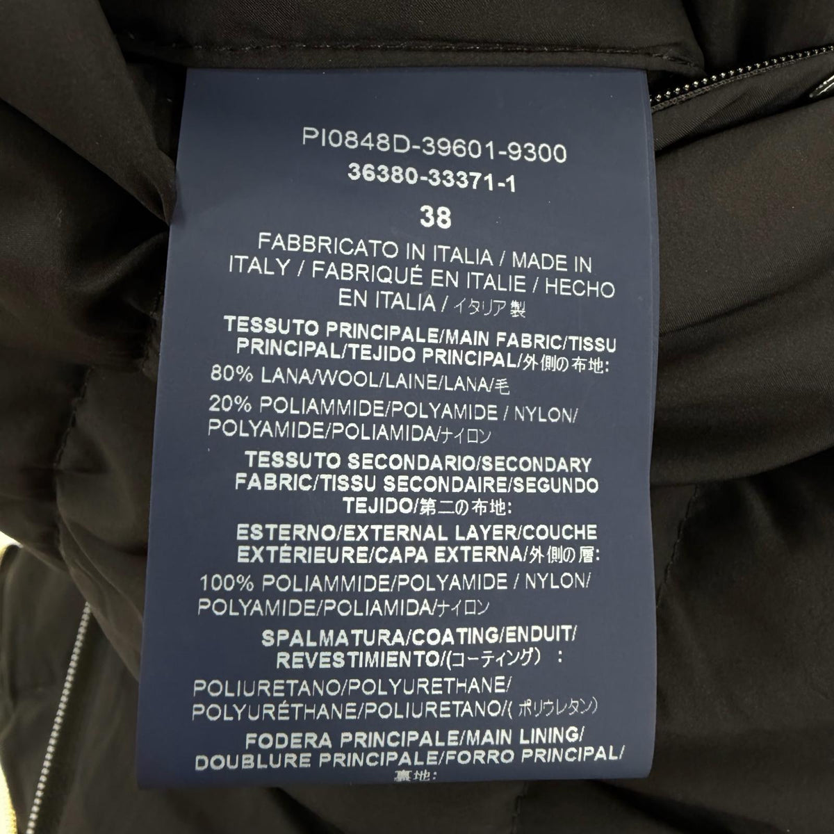 ヘルノ DIAGONAL WOOL AND NUAGE PARKA ダウンコート ブラック 38 レディース