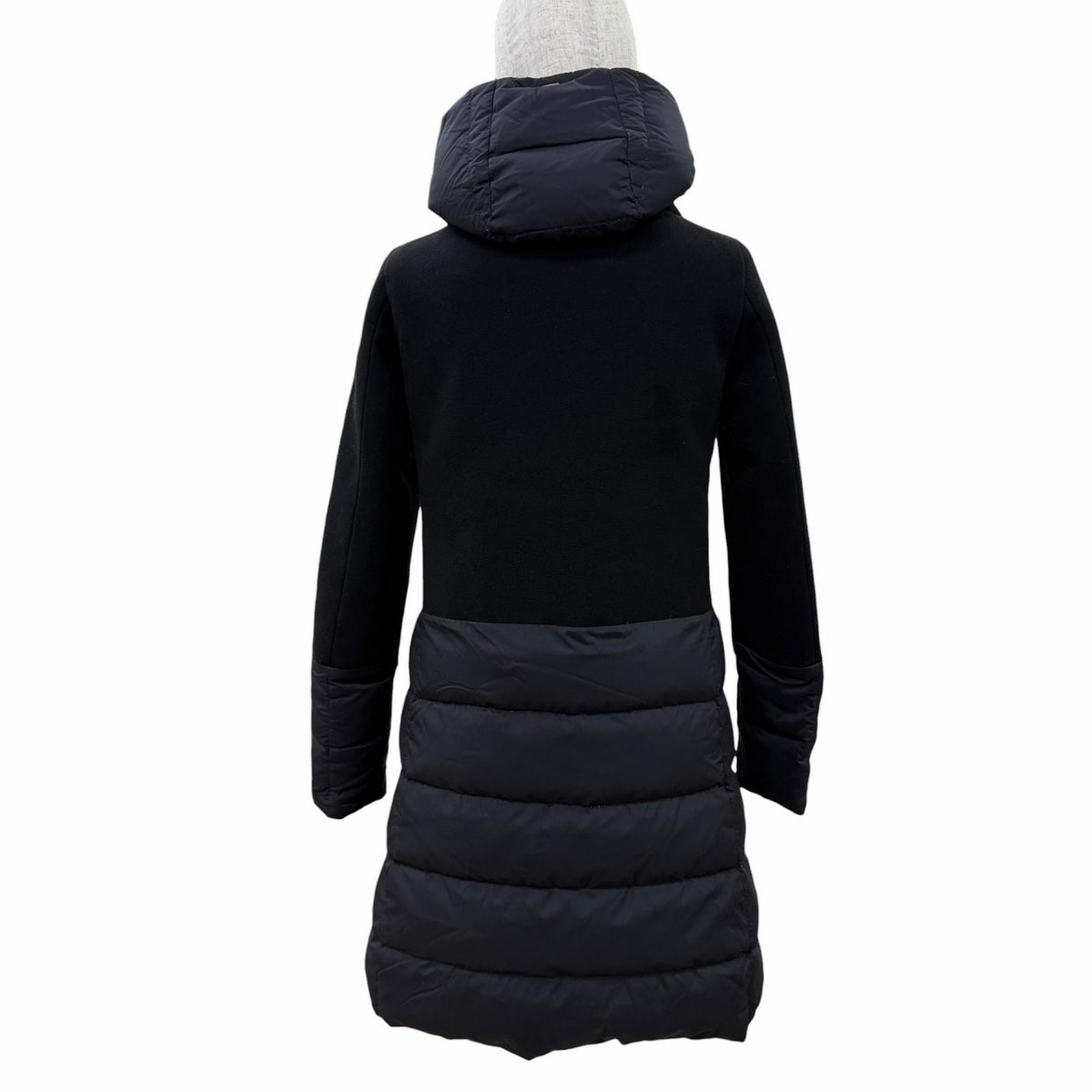 ヘルノ DIAGONAL WOOL AND NUAGE PARKA ダウンコート ブラック 38 レディース