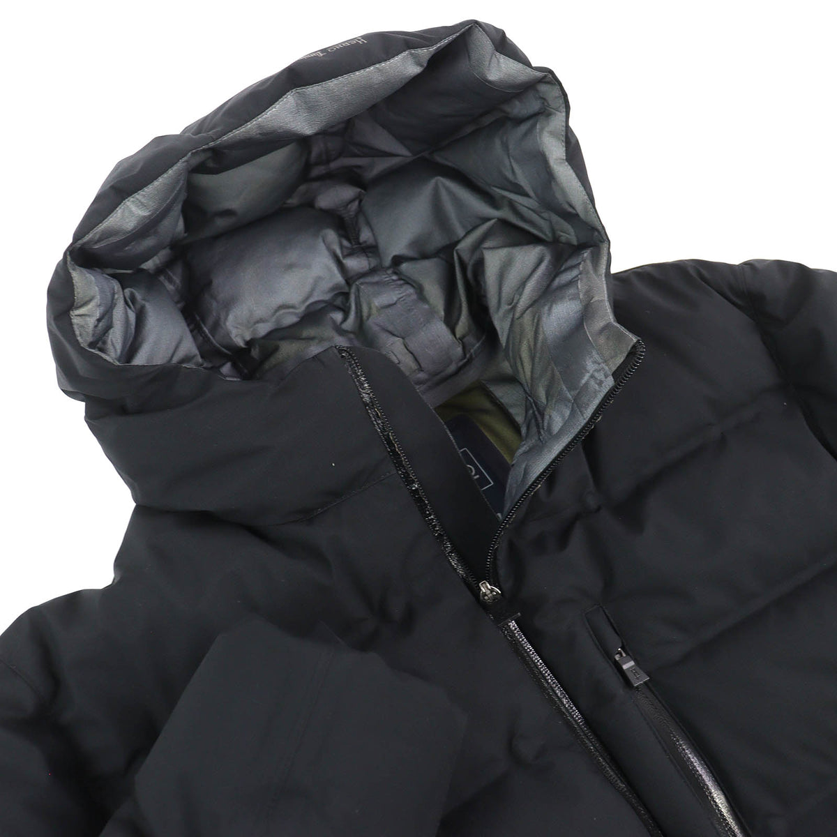 ヘルノ 3レイヤー シームレスダウンブルゾン GORE-TEX フーデッド ダウンジャケット ブラック 50 メンズ