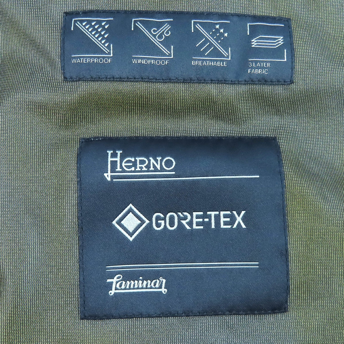 ヘルノ 3レイヤー シームレスダウンブルゾン GORE-TEX フーデッド ダウンジャケット ブラック 50 メンズ