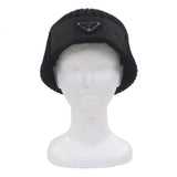プラダ トライアングルロゴ 三角プレート RE-NYLON 帽子 ビーニー ニットキャップ ブラック L メンズ