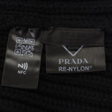 プラダ トライアングルロゴ 三角プレート RE-NYLON 帽子 ビーニー ニットキャップ ブラック L メンズ