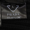 プラダ トライアングルロゴ 三角プレート RE-NYLON 帽子 ビーニー ニットキャップ ブラック L メンズ