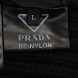 プラダ トライアングルロゴ 三角プレート RE-NYLON 帽子 ビーニー ニットキャップ ブラック L メンズ