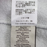 エルメス ランH クルーネック 裏起毛 トレーナー プルオーバー スウェット グレー M メンズ