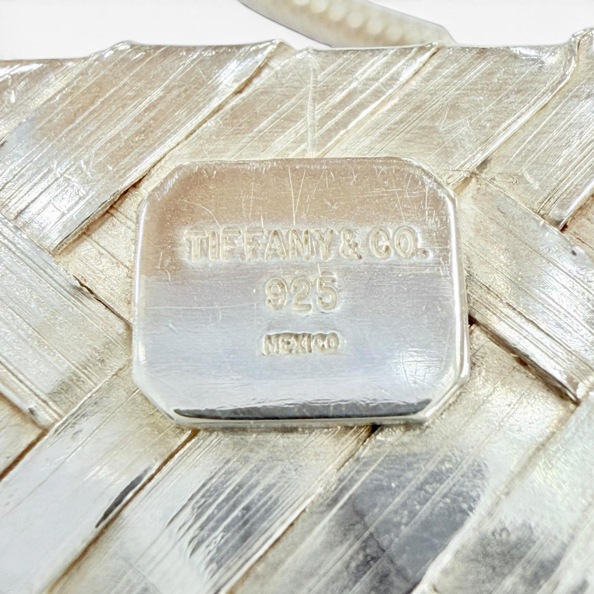 ティファニー ピルケース メッシュポケット 編み込みデザイン ロング ネックレス シルバー レディース