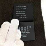 プラダ ロゴ刺繍入り 無地 フリンジ付 マフラー ダークブラウン 20×160 レディース