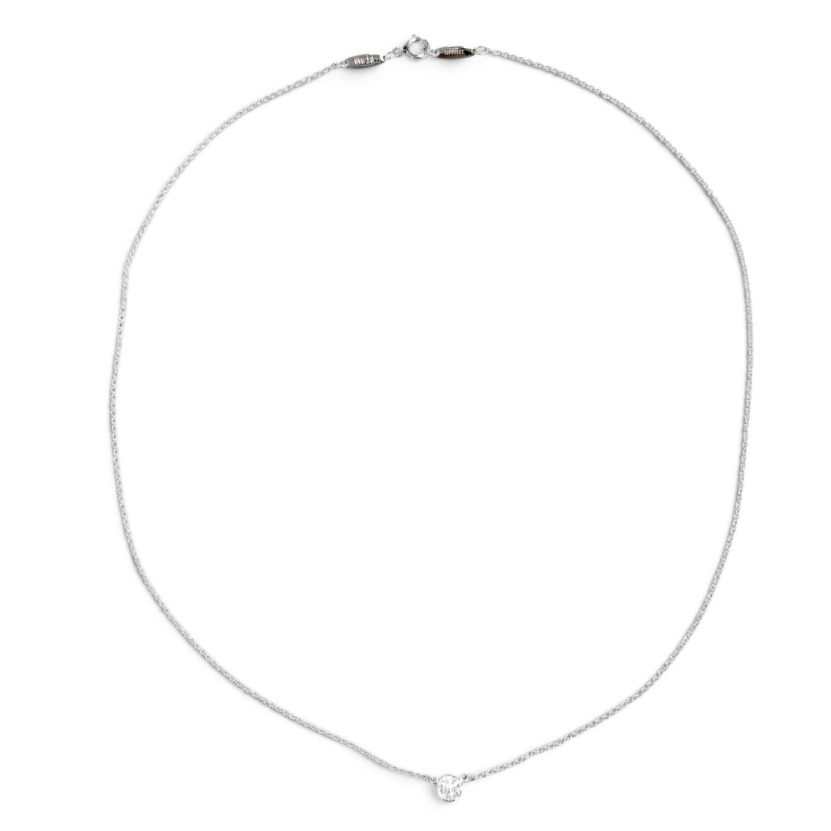 ティファニー バイザヤード 1Pダイヤモンド 約0.18ct ネックレス プラチナ レディース