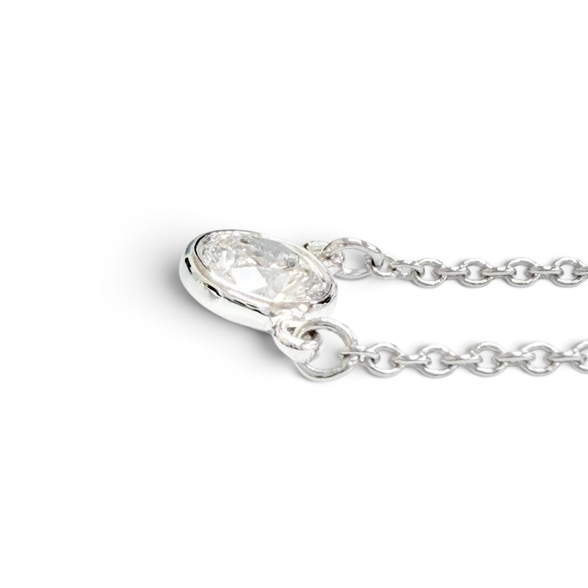 ティファニー バイザヤード 1Pダイヤモンド 約0.18ct ネックレス プラチナ レディース