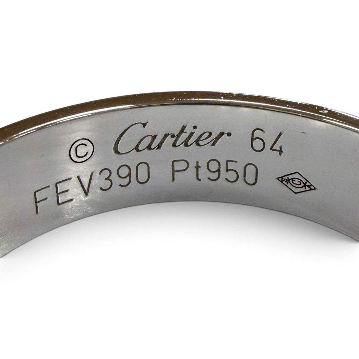 カルティエ ラブ リング クラシック プラチナ リング 指輪 シルバー 64 JP24号 メンズ