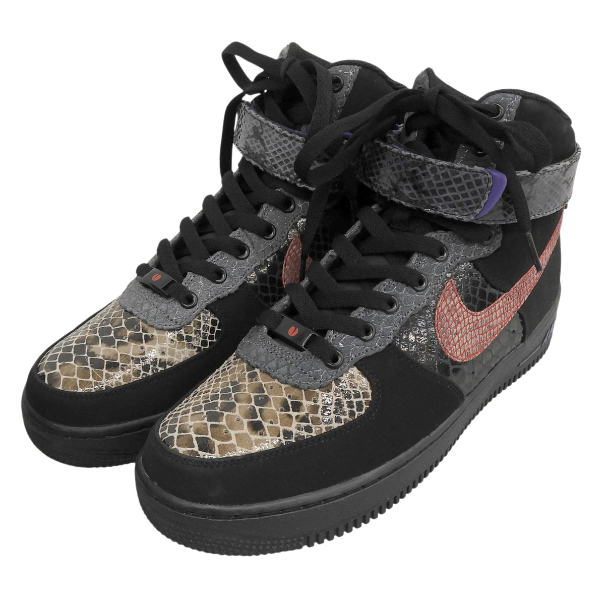 ナイキ AIR FORCE 1 HI CMFT YEAR OF THE SNAKE 干支モデル スネークパターン ハイカットスニーカー ブラック 26 メンズ