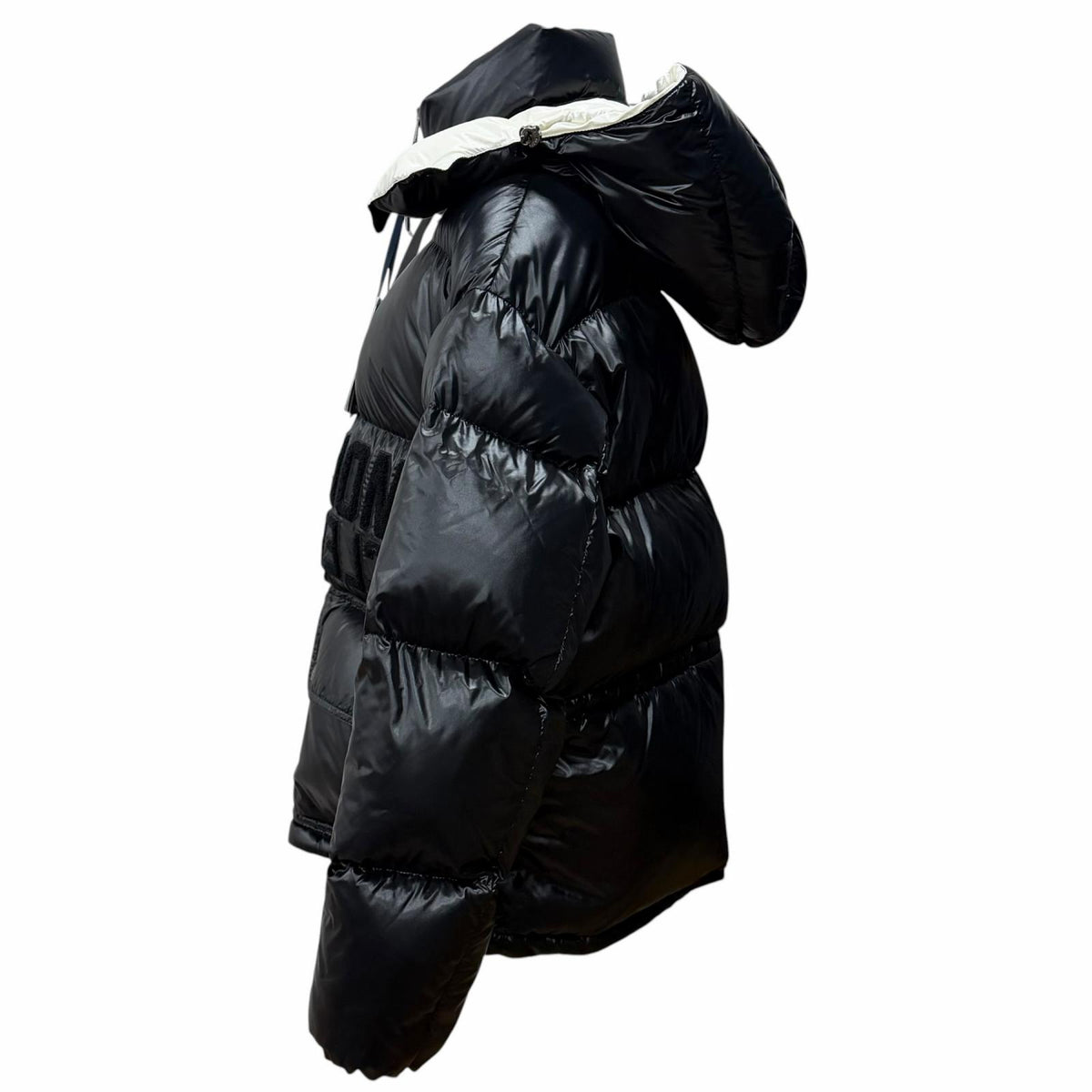 モンクレール ABBAYE フロントロゴ フード付 ZIP UP ダウンジャケット ブラック 3 レディース
