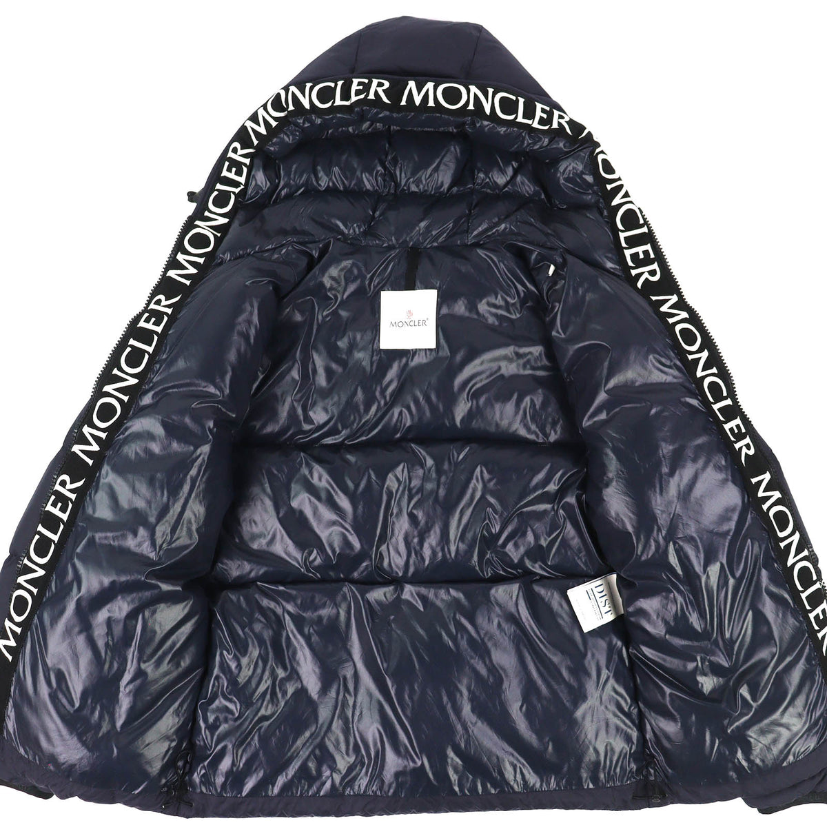 モンクレール MONTCLA モンクラ ロゴエンブロイダリー フーデッド WZIP ダウンジャケット ネイビー 1 メンズ