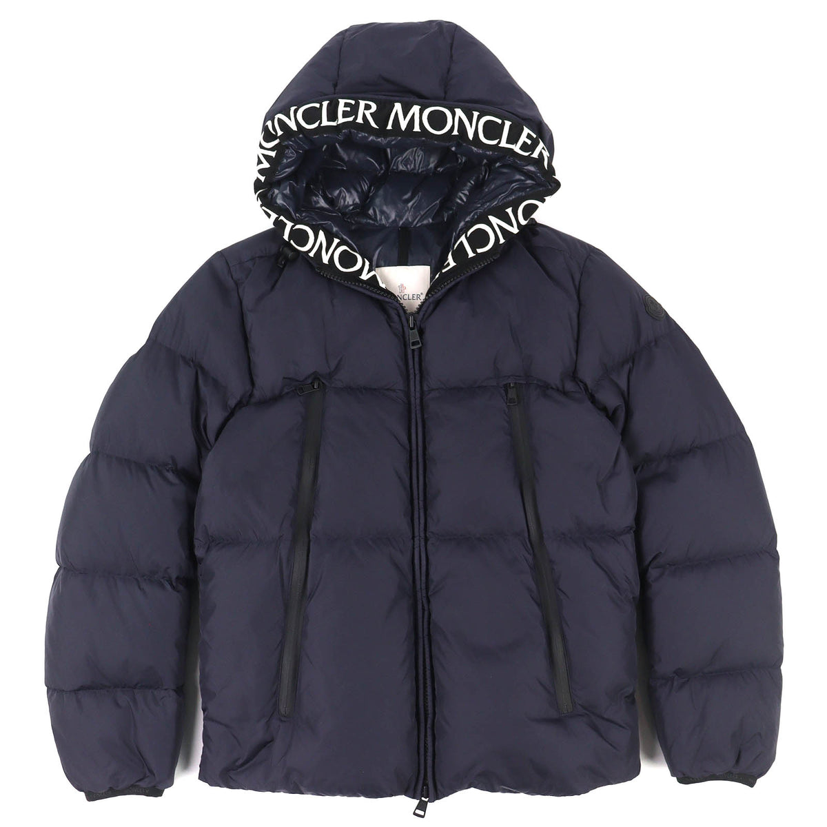 モンクレール MONTCLA モンクラ ロゴエンブロイダリー フーデッド WZIP ダウンジャケット ネイビー 1 メンズ